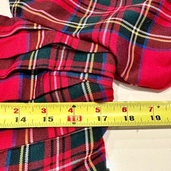 Francesca’s Collections Nicole Plaid Puff Sleeve Pleated Holiday Blouse NWT - Picture 14 of 15